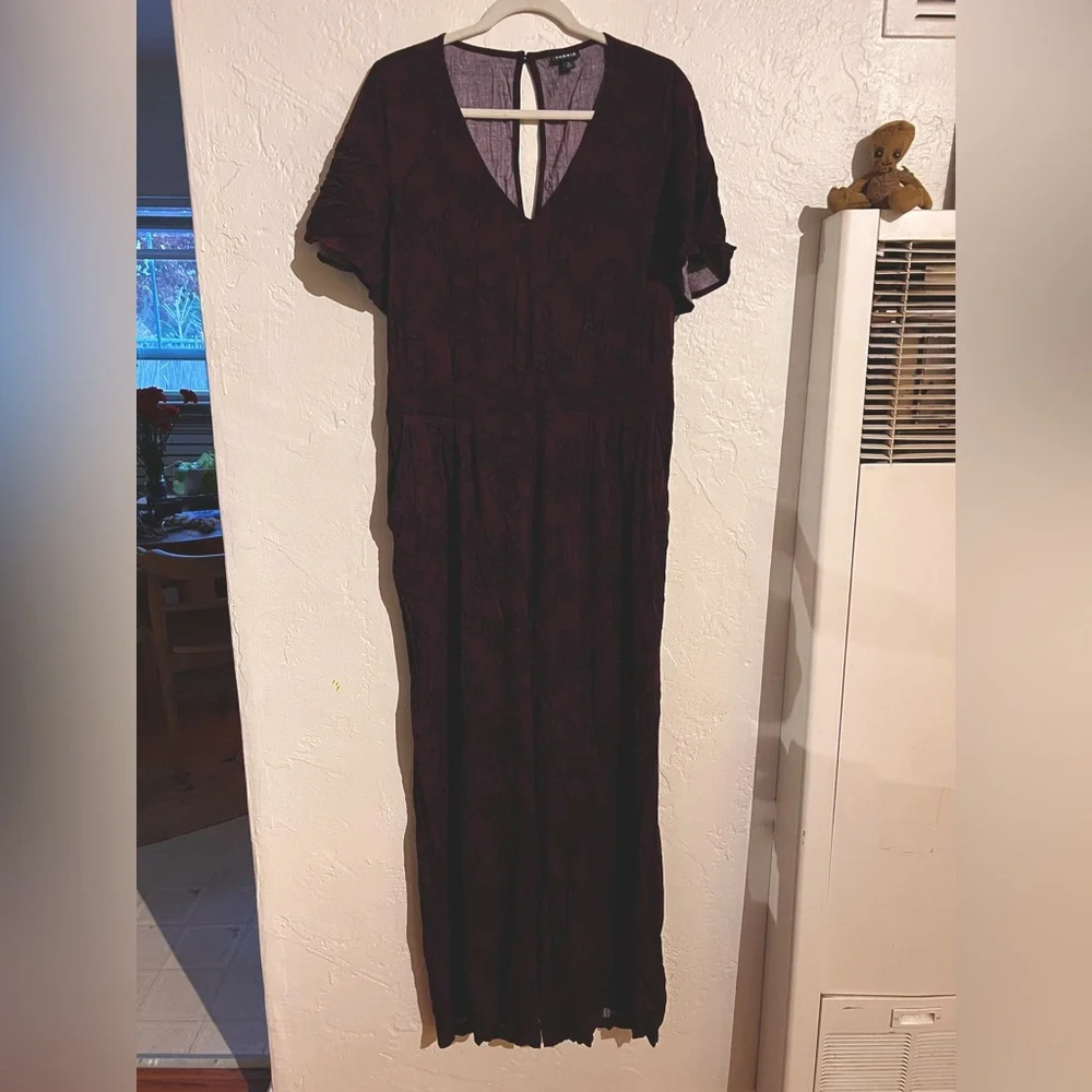 Torrid Jumpsuit Purple lace Print - Picture 1 of 3